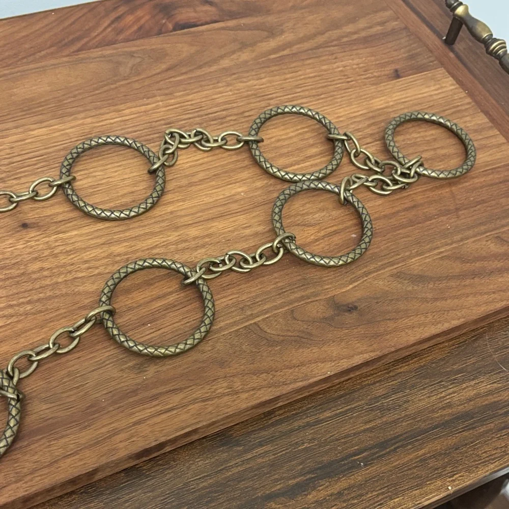 Brass/gold toned Chain Link Belt- like new!